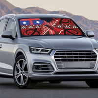Aotearoa Iwi Ngapuhi Auto Sun Shade Tuhoronuku Kite United Tribes Flag Maori Pattern LT22 - Polynesian Pride