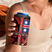 Aotearoa Iwi Ngapuhi 4 in 1 Can Cooler Tumbler Tuhoronuku Kite United Tribes Flag Maori Pattern LT22 - Polynesian Pride