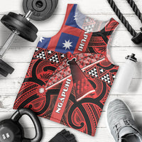 Aotearoa Iwi Ngapuhi Men Tank Top Tuhoronuku Kite United Tribes Flag Maori Pattern LT22 - Polynesian Pride