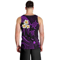 Personalised Molokai Hawaii Men Tank Top Polynesian Tattoo and Pacific Plumeria Purple Vibe LT9 - Polynesian Pride