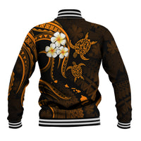 Hawaii Baseball Jacket Maui Islands Pacific Plumeria Gold Vibe LT9 - Polynesian Pride
