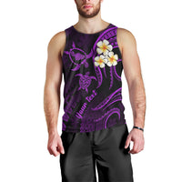 Personalised Maui Hawaii Men Tank Top Polynesian Tattoo and Pacific Plumeria Purple Vibe LT9 - Polynesian Pride
