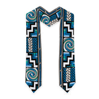 Maori Matariki Graduation Stole Green Galaxy Aesthetic Koru Art