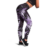 Matariki New Zealand Leggings Maori Pattern Purple Galaxy LT05 - Polynesian Pride