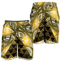 Matariki New Zealand Shorts for Men NZ Niho Taniwha Maori New Year Yellow Galaxy