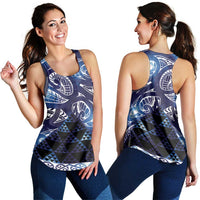 Matariki New Zealand Women Racerback Tank NZ Niho Taniwha Maori New Year Blue Galaxy