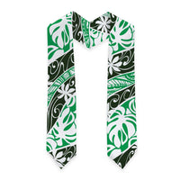 Matie Tahiti Tiare Monstera Graduation Stole Polynesian Pattern Curve Style