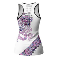 Mawhero Paua Shell Kowhaiwhai Taniko Personalised Hollow Tank Top Taniwha Maori Tribal Style
