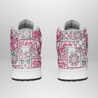 Mele Kalikimaka Hawaii Christmas High Sneakers AJ1 Akala Seamless Floral Motif LT9 - Polynesian Pride