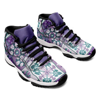Mele Kalikimaka Hawaii Christmas Sneakers J11 Poni Seamless Floral Motif LT9 - Polynesian Pride
