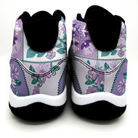 Mele Kalikimaka Hawaii Christmas Sneakers J11 Poni Seamless Floral Motif LT9 - Polynesian Pride