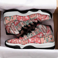 Mele Kalikimaka Hawaii Christmas Sneakers J11 Ulaula Seamless Floral Motif LT9 - Polynesian Pride