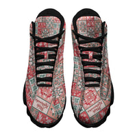 Mele Kalikimaka Hawaii Christmas Sneakers J13 Ulaula Seamless Floral Motif LT9 - Polynesian Pride