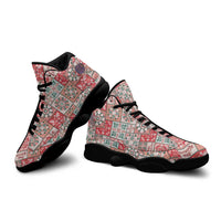 Mele Kalikimaka Hawaii Christmas Sneakers J13 Ulaula Seamless Floral Motif LT9 - Polynesian Pride