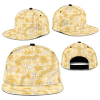 Melemele Aloha Hawaii Snapback Cap Plumeria Lei With Palaka Motif LT14 - Polynesian Pride