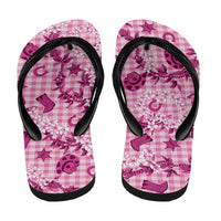 Mokihana Maile Ilima Leis Paniolo Palaka Flip Flops Hawaiian Omaomo Ulaula Spirit - Polynesian Pride