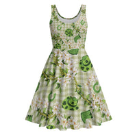 Mokihana Maile Ilima Leis Paniolo Palaka Midi Dress Hawaiian Omaomo Ala Spirit - Polynesian Pride