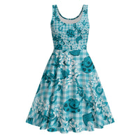 Mokihana Maile Ilima Leis Paniolo Palaka Midi Dress Hawaiian Polu Opa Spirit - Polynesian Pride