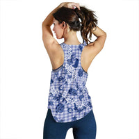 Mokihana Maile Ilima Leis Paniolo Palaka Women Racerback Tank Hawaiian Polu Spirit - Polynesian Pride