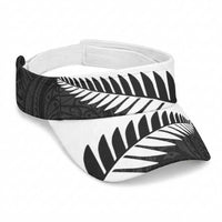 New Zealand 2026 Football Sun Visor Cap Aotearoa Kia Kaha Silver Fern Black