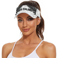 New Zealand 2026 Football Sun Visor Cap Aotearoa Kia Kaha Silver Fern White