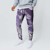 New Zealand Aotearoa Darts Masters Jogger Pants Maori Art Tattoo with Tribal Dart Symbol Purple LT03 - Polynesian Pride