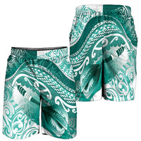 New Zealand Aotearoa Darts Masters Shorts for Men Maori Art Tattoo with Tribal Dart Symbol Teal Color LT03 - Polynesian Pride