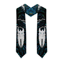 New Zealand Aotearoa Graduation Stole Maori Hei Rehua Paua Shell Glitter Green