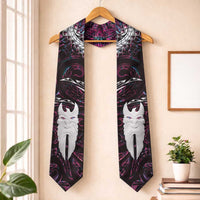New Zealand Aotearoa Graduation Stole Maori Hei Rehua Paua Shell Glitter Pink