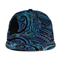 New Zealand Hammerhead Shark Snapback Cap Maori Haehae Mangopare Galaxy - Polynesian Pride