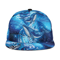 New Zealand Humpback Whale Matariki Snapback Cap Maori New Year Taniko Niho Taniwha LT14 One Size Blue - Polynesian Pride
