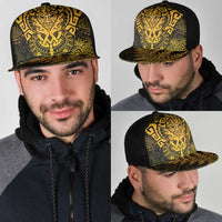 New Zealand Rugby All Gold Mesh Trucker Cap Silver Fern All Black Mix Ta Moko - Polynesian Pride