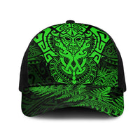 New Zealand Rugby All Green Mesh Trucker Cap Silver Fern All Black Mix Ta Moko - Polynesian Pride