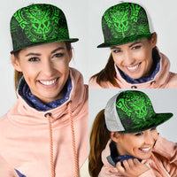 New Zealand Rugby All Green Mesh Trucker Cap Silver Fern All Black Mix Ta Moko - Polynesian Pride