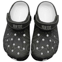 New Zealand Rugby Personalised Clogs Shoes All Black Fern Maori Tribal Pattern - Polynesian Pride