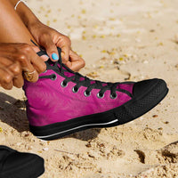 New Zealand Silver Fern Rugby High Top Shoes Go Aotearoa World Cup Pink Version - Polynesian Pride