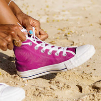 New Zealand Silver Fern Rugby High Top Shoes Go Aotearoa World Cup Pink Version - Polynesian Pride