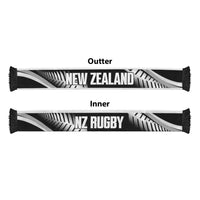 New Zealand Silver Fern Rugby Ruffneck Scarf Go All Black LT14 - Polynesian Pride