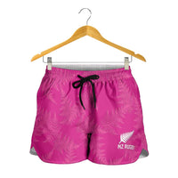 New Zealand Silver Fern Rugby Shorts for Women Go Aotearoa Champions World Cup Pink LT14 - Polynesian Pride