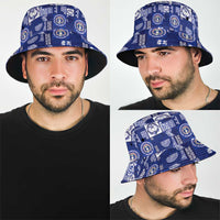 Northern Mariana Islands Magof Nochebuena Bucket Hat Pacific Patchwork Xmas Vibes LT9 - Polynesian Pride