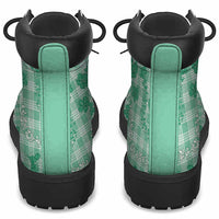 Omaomao Aloha Hawaii All Season Boots Plumeria Lei With Palaka Motif LT14 - Polynesian Pride