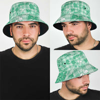 Omaomao Aloha Hawaii Bucket Hat Plumeria Lei With Palaka Motif - Polynesian Pride