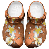 Orange Banana Leaf Hawaii Clogs Shoes Lau Maia Plumeria Tropical Summer Vibes LT14 Orange - Polynesian Pride