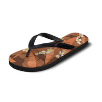 Orange Banana Leaf Hawaii Flip Flops Lau Maia Plumeria Tropical Summer Vibes LT14 - Polynesian Pride
