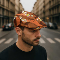 Orange Banana Leaf Hawaii Jeff Hat Lau Maia Plumeria Tropical Summer Vibes LT14 - Polynesian Pride