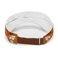 Orange Banana Leaf Hawaii Sun Visor Cap Lau Maia Plumeria Tropical Summer Vibes LT14 - Polynesian Pride