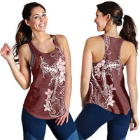 Oxblood Hawaii Women Racerback Tank Hammerhead Shark Tattoo Curve Polynesian - Polynesian Pride