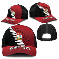Personalised British Lions New Zealand Baseball Net Cap Half Black Fern LT9 - Polynesian Pride
