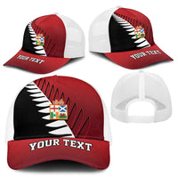 Personalised British Lions New Zealand Baseball Net Cap Half Black Fern LT9 - Polynesian Pride