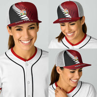 Personalised British Lions New Zealand Baseball Net Cap Half Black Fern LT9 - Polynesian Pride